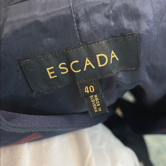Escada Black Wine Shimmer Print Jacket - Picture 5 of 6